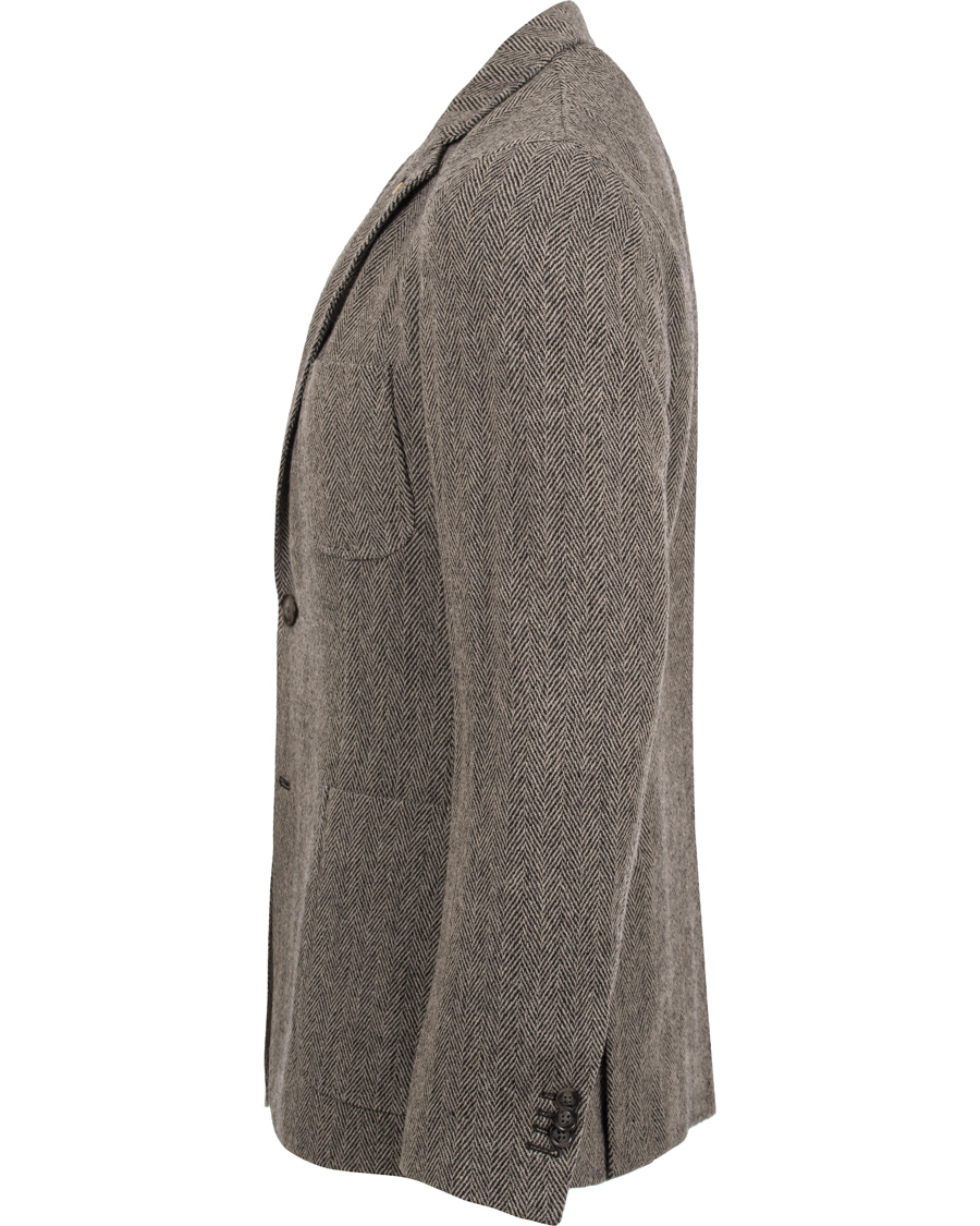 Herr | Kavajer | GANT | The Arcive Herringbone Blazer Antracite Melange
