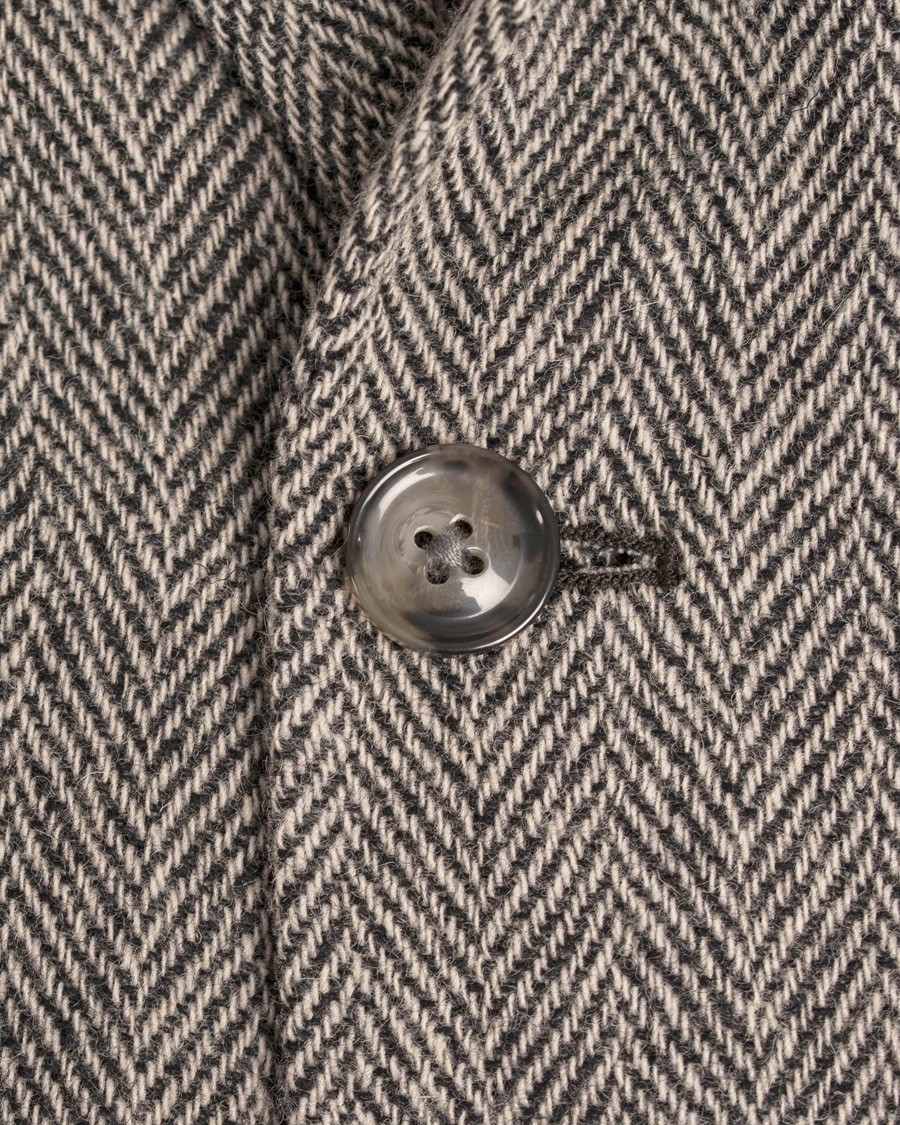 Herr | Kavajer | GANT | The Arcive Herringbone Blazer Antracite Melange