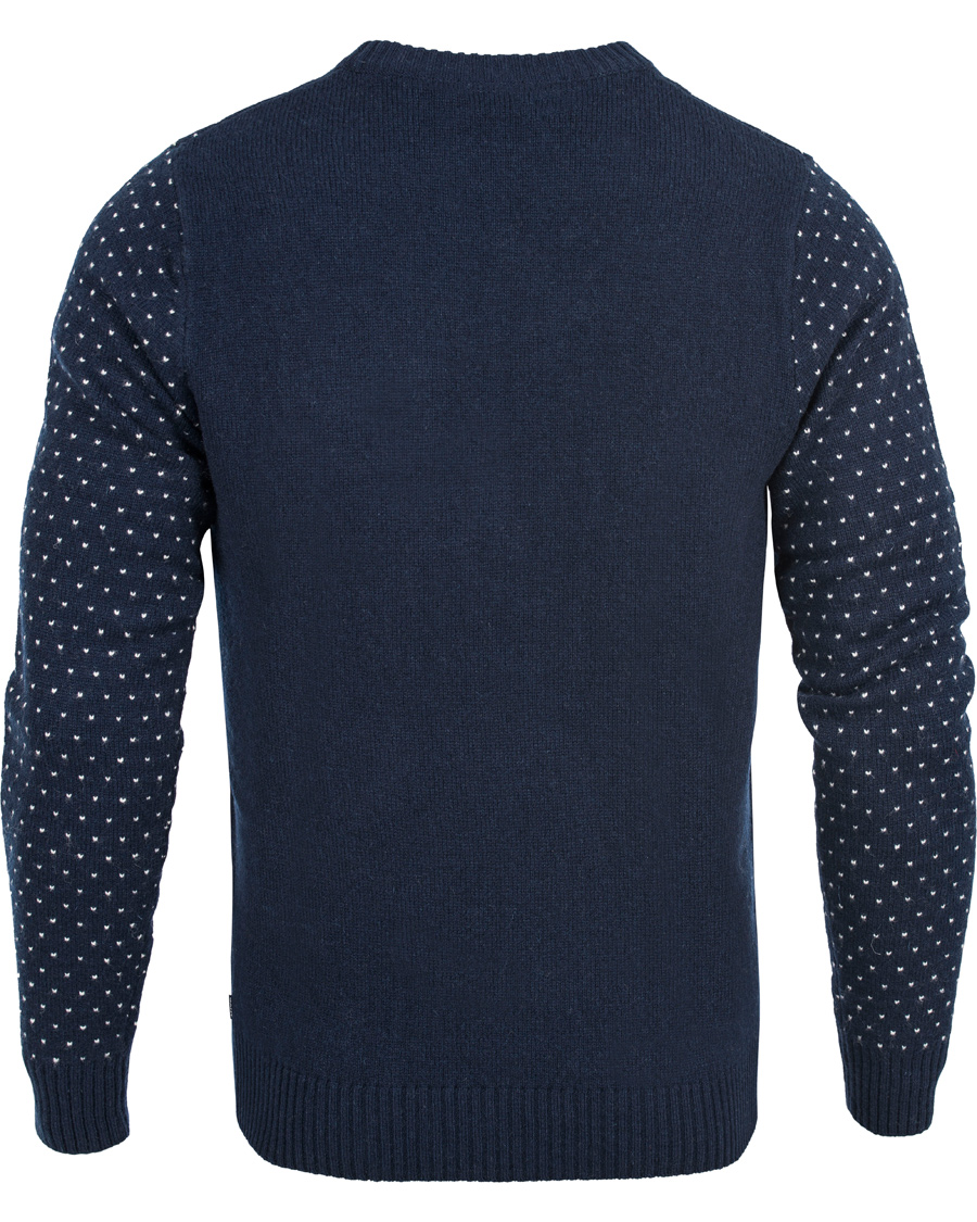 Herr | Tröjor | GANT | Snowball Lambswool Crew Evening Blue