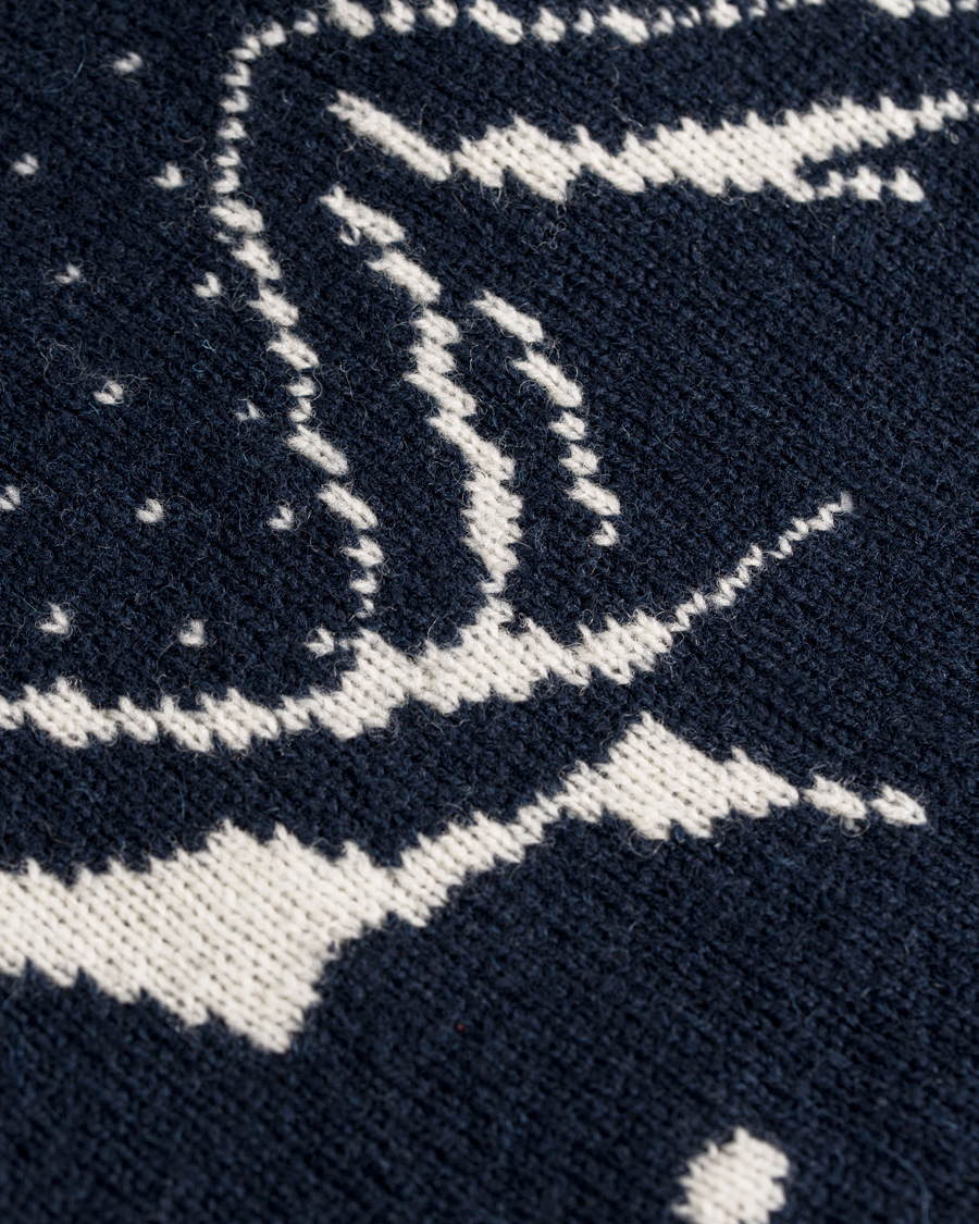 Herr | Tröjor | GANT | Snowball Lambswool Crew Evening Blue