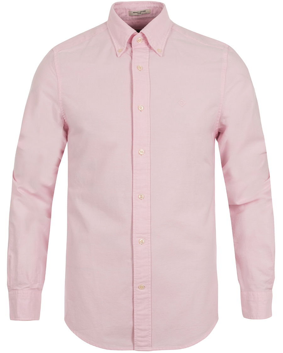 Herr | Skjortor | GANT Diamond G | The Perfect Oxford Fitted Body Shirt Pastel Pink