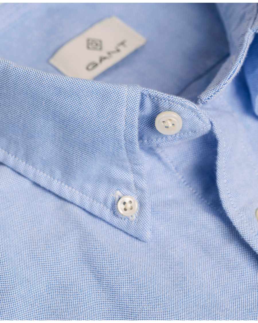 Herr | Skjortor | GANT Diamond G | The Perfect Oxford Fitted Body Shirt Capri Blue