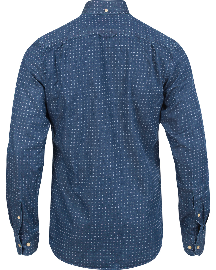 Herr | Skjortor | GANT | Manhattan Indigo Fitted Body Shirt Indigo