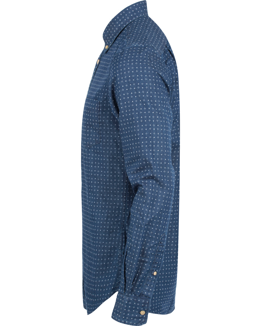 Herr | Skjortor | GANT | Manhattan Indigo Fitted Body Shirt Indigo