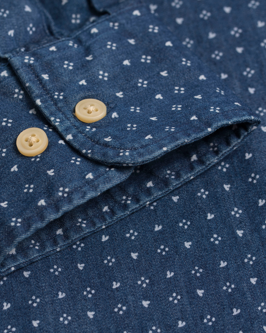 Herr | Skjortor | GANT | Manhattan Indigo Fitted Body Shirt Indigo