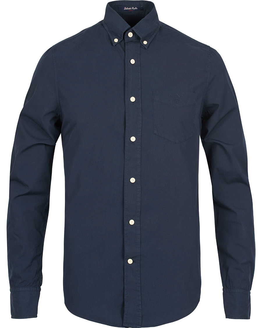 Herr | Skjortor | GANT | Lakeside Poplin Fitted Body Shirt Thunder Blue