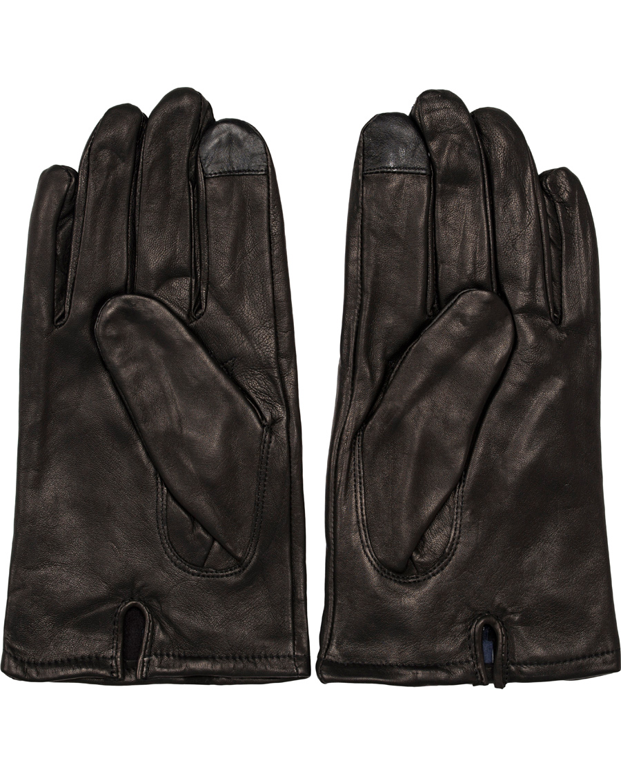 Herr | GANT Touch Screen Leather Gloves Black | GANT | Touch Screen Leather Gloves Black