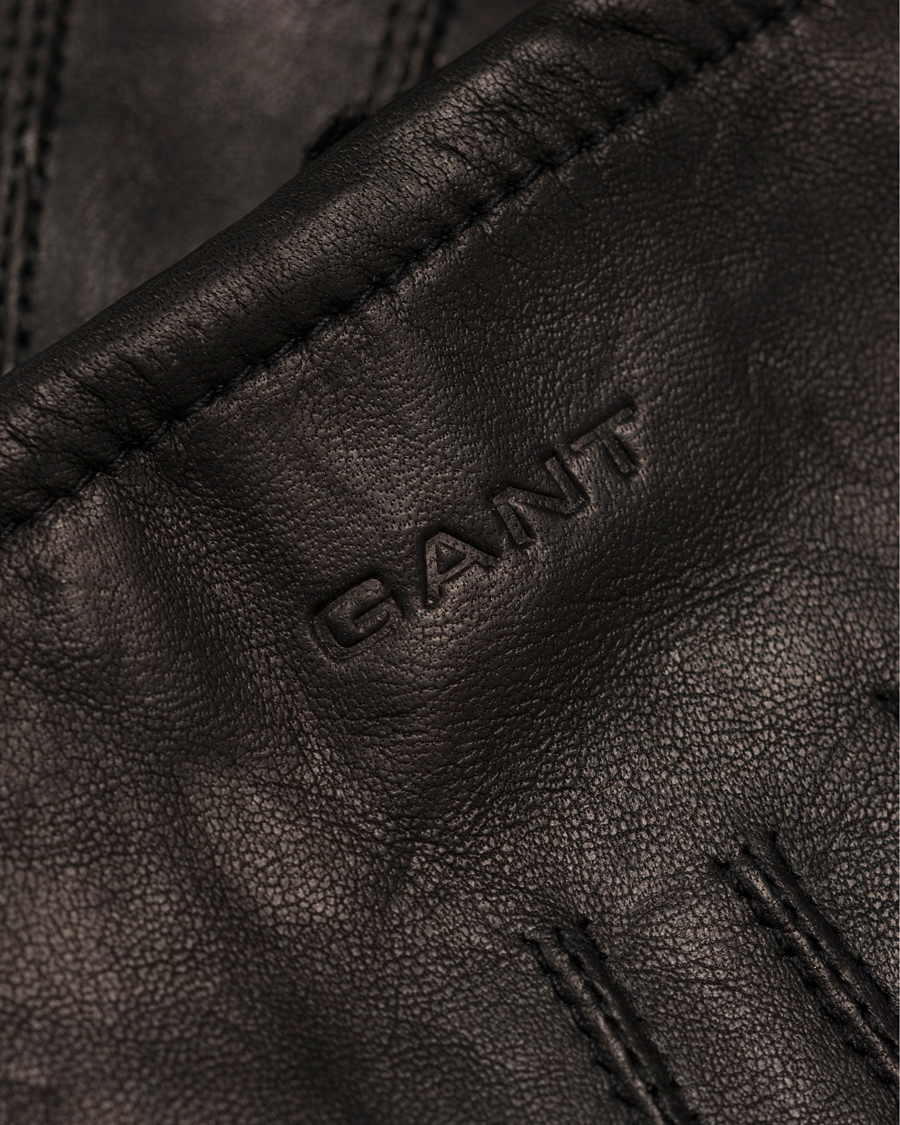 Herr | GANT Touch Screen Leather Gloves Black | GANT | Touch Screen Leather Gloves Black