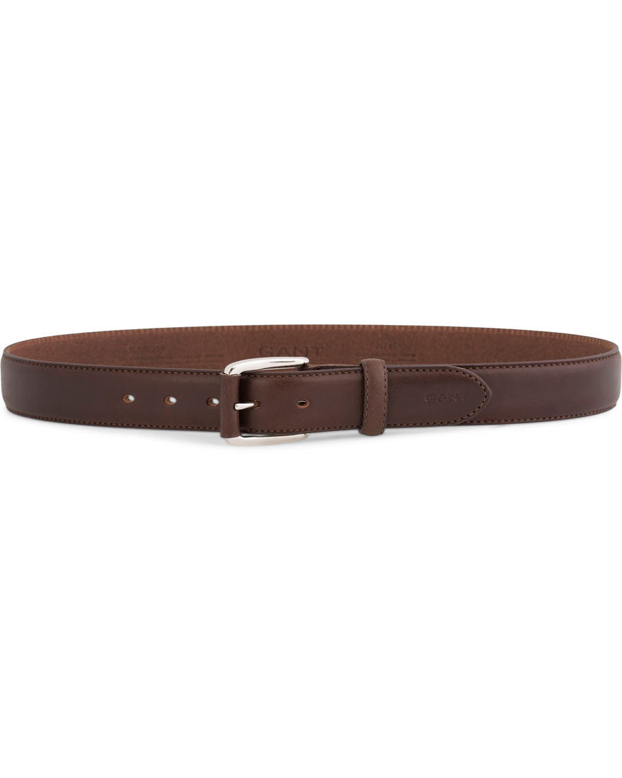 Herr | GANT Plain Leather 3,5 cm Belt Dark Brown | GANT | Plain Leather 3,5 cm Belt Dark Brown