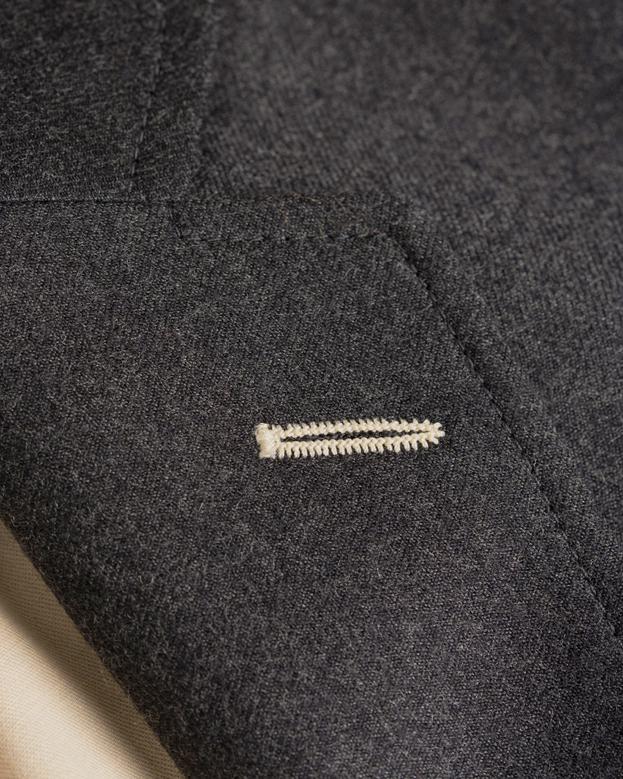 Herr | Kavajer | GANT Rugger | The Luxe Flannel Blazer Graphite Melange