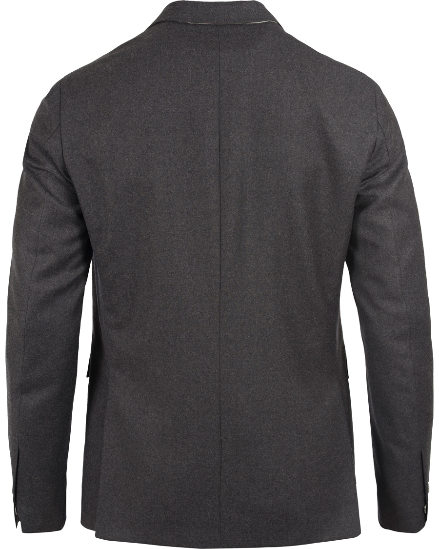 Herr | Kavajer | GANT Rugger | The Luxe Flannel Blazer Graphite Melange