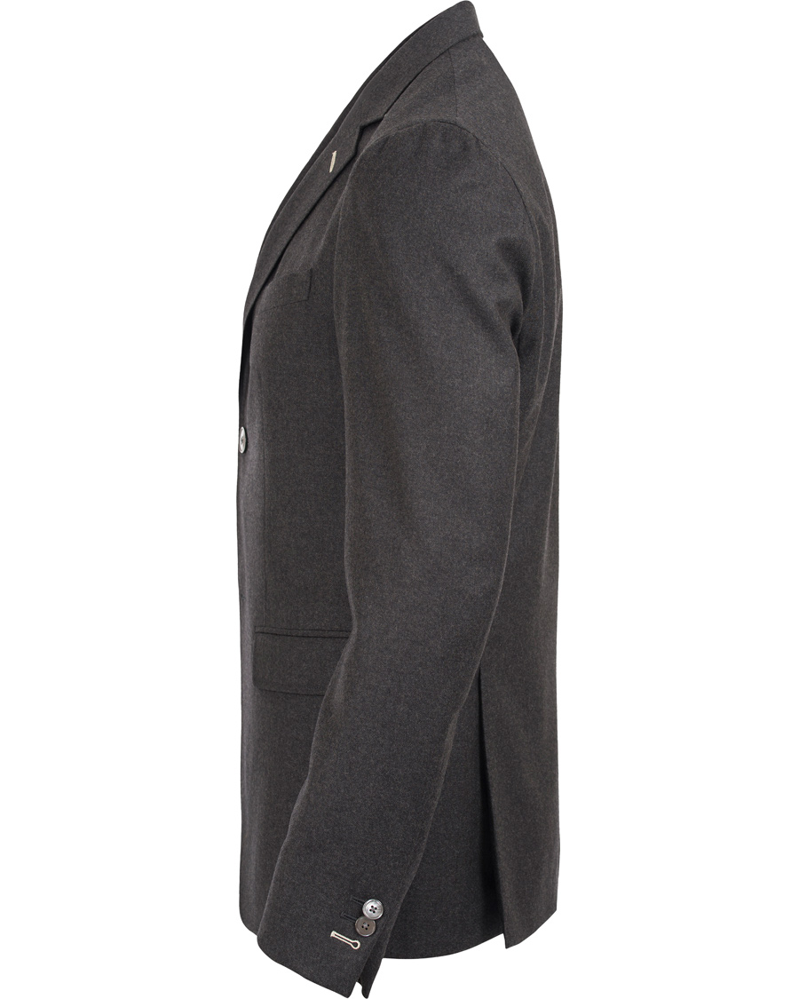 Herr | Kavajer | GANT Rugger | The Luxe Flannel Blazer Graphite Melange