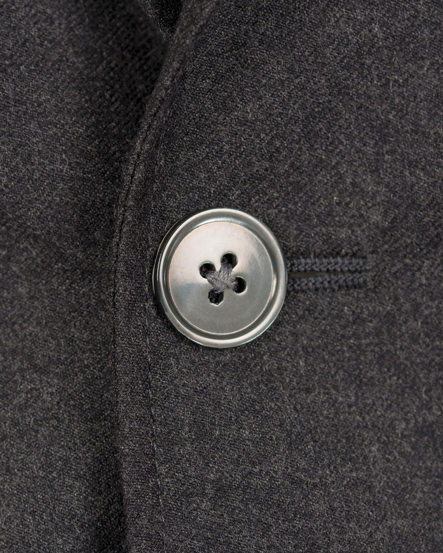 Herr | Kavajer | GANT Rugger | The Luxe Flannel Blazer Graphite Melange