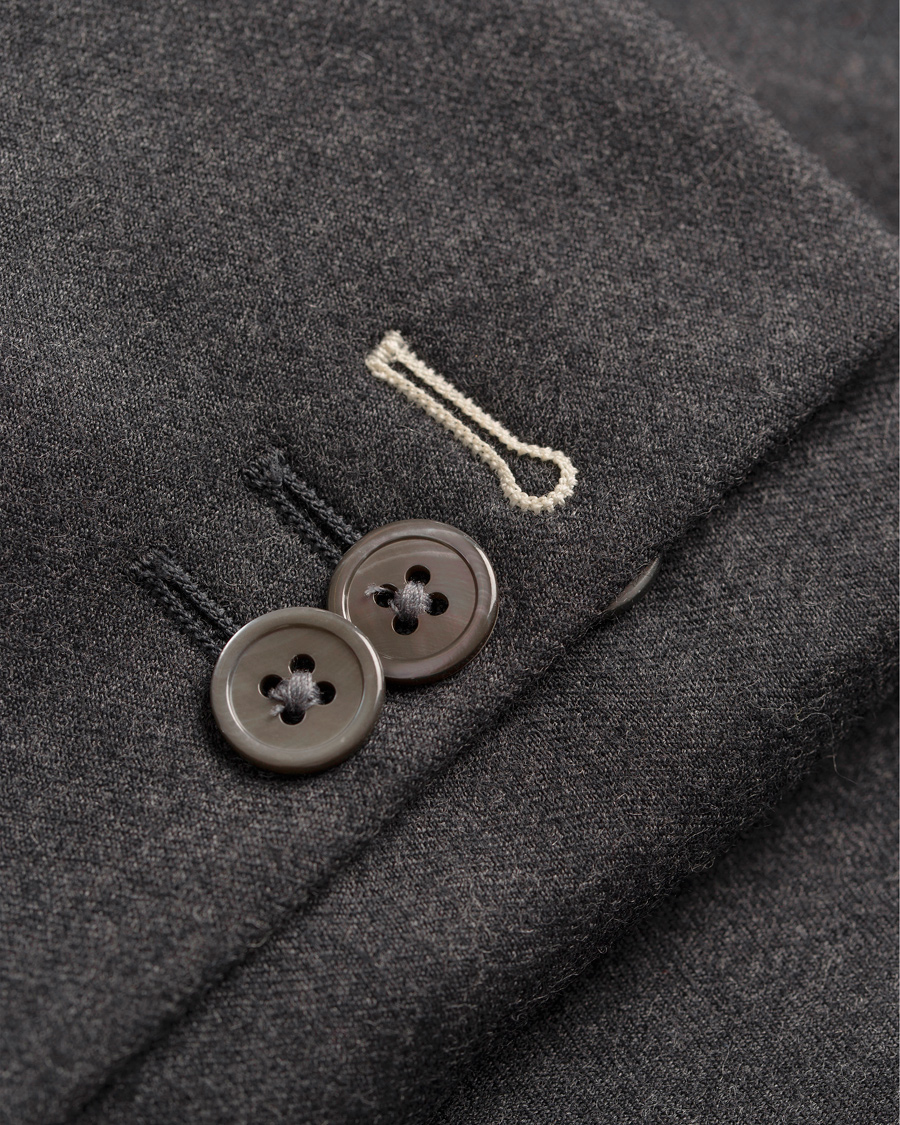 Herr | Kavajer | GANT Rugger | The Luxe Flannel Blazer Graphite Melange