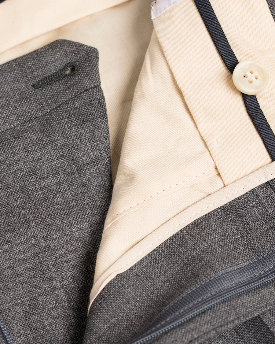 Herr | Byxor | GANT Rugger | Hopsack Smarty Pants Dark Grey Melange