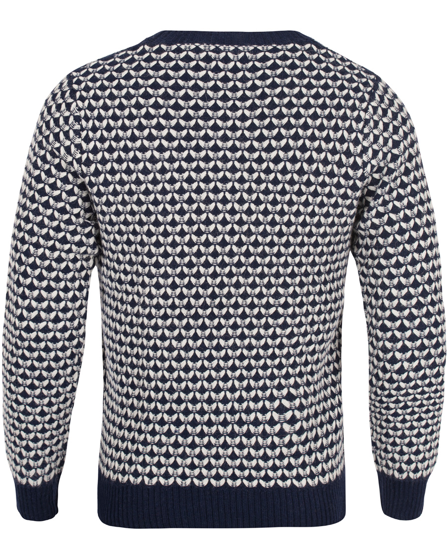 Herr | Tröjor | GANT Rugger | The Winter Jacquard Sweater Evening Blue