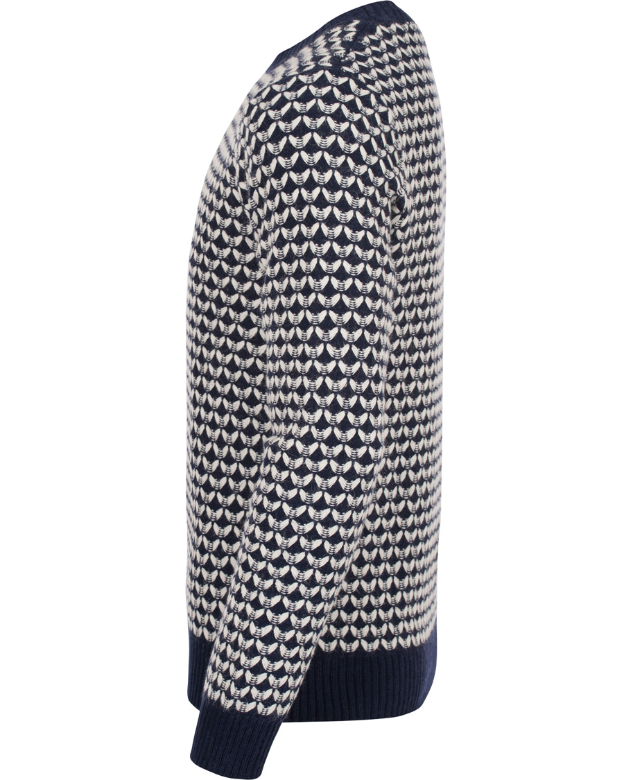 Herr | Tröjor | GANT Rugger | The Winter Jacquard Sweater Evening Blue