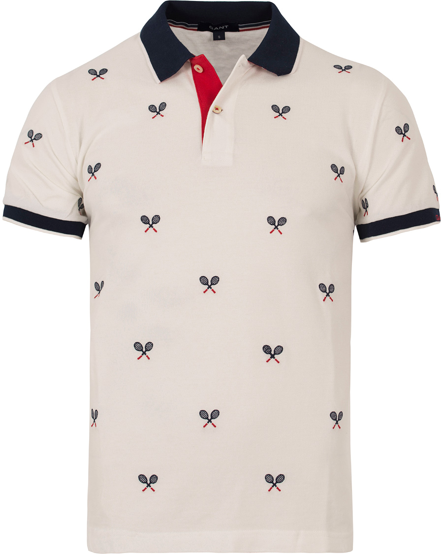 Herr | Pikéer | GANT | Tennis Racquet Pique Rugger Eggshell