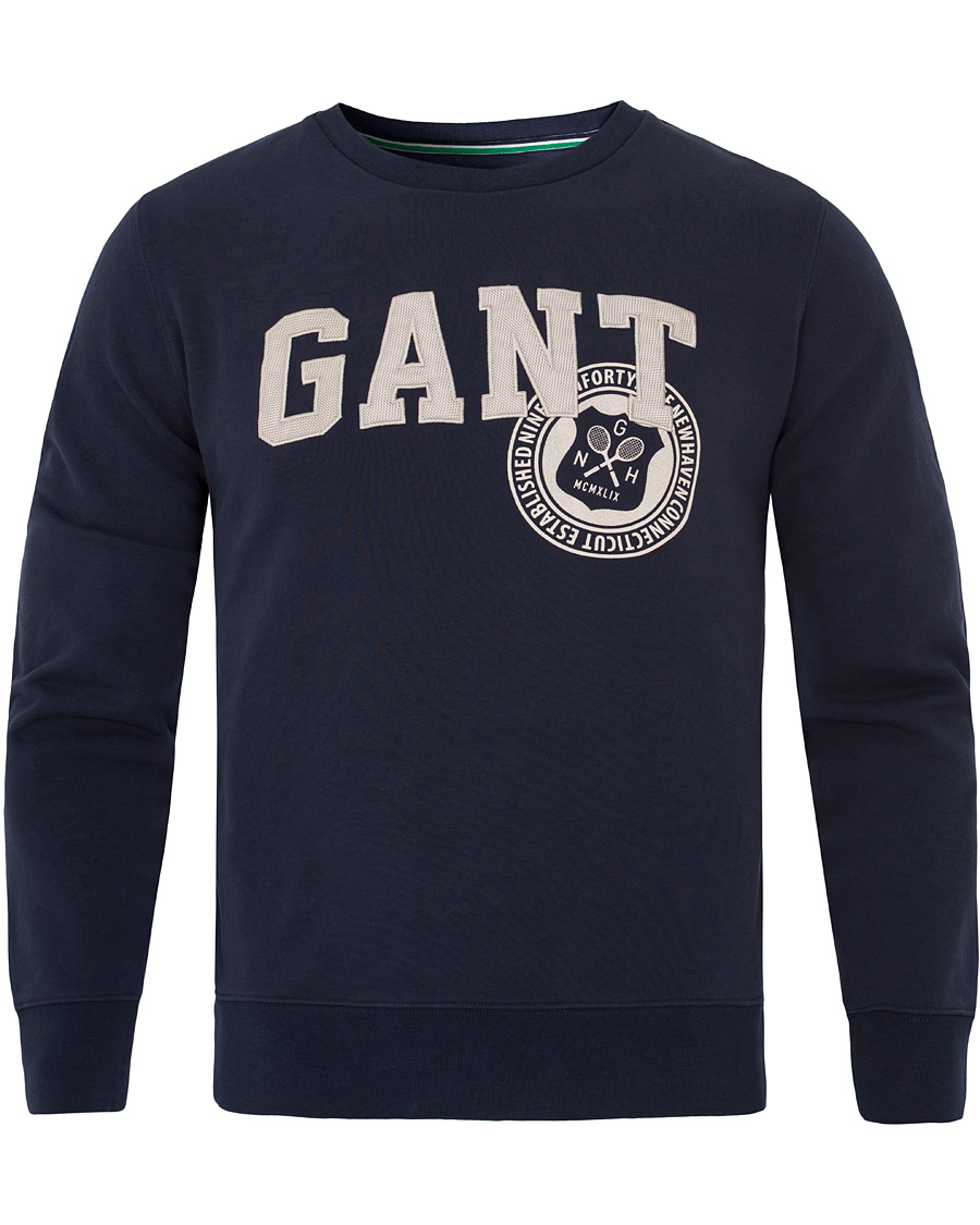 Herr | Tröjor | GANT | C-Neck Sweat Marine
