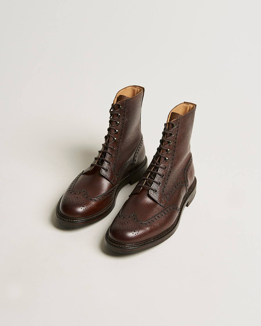 Herr | Handgjorda skor | Crockett & Jones | Islay Boot Dark Brown Grained Calf