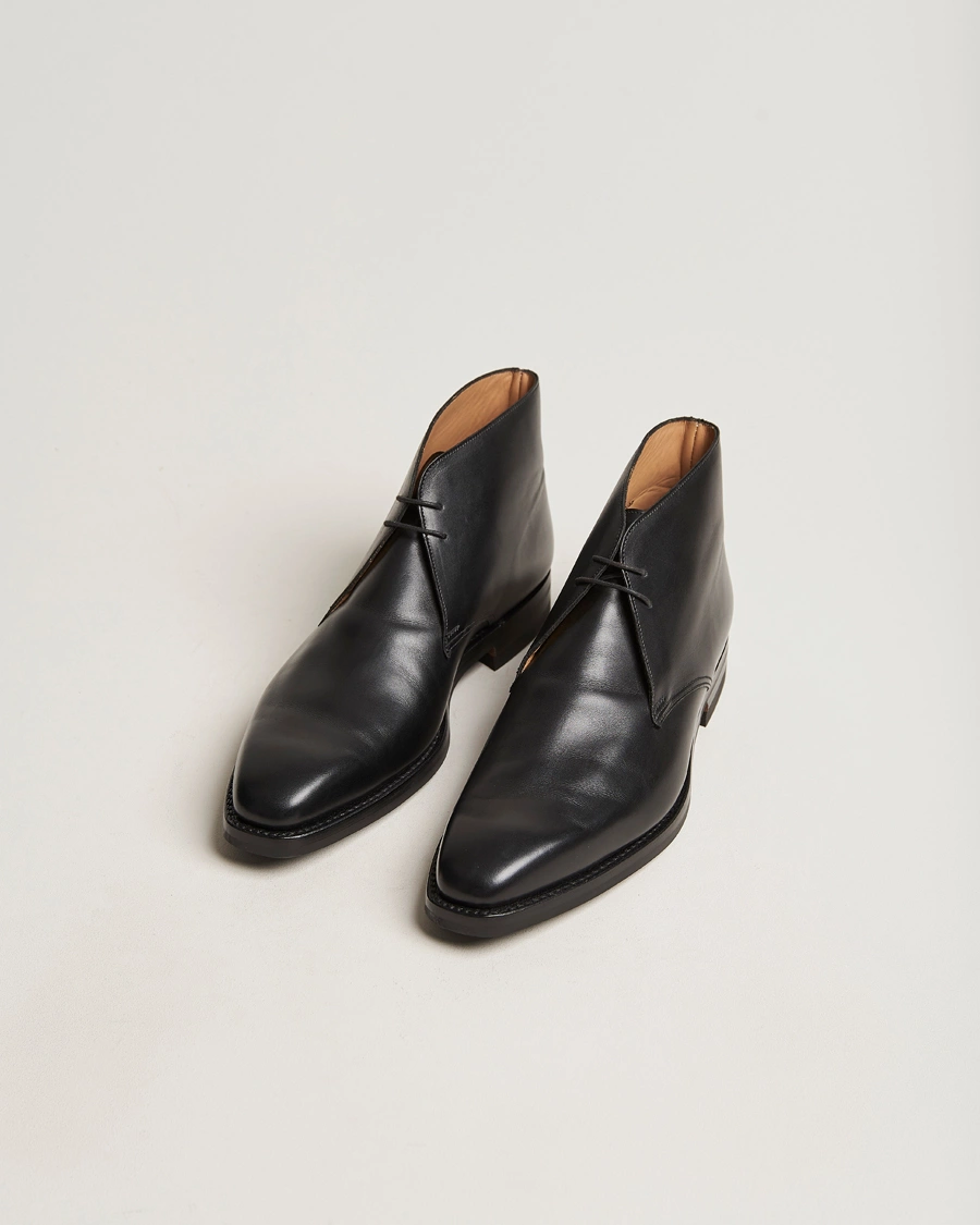 Herr | Best of British | Crockett & Jones | Tetbury Chukka Black Calf