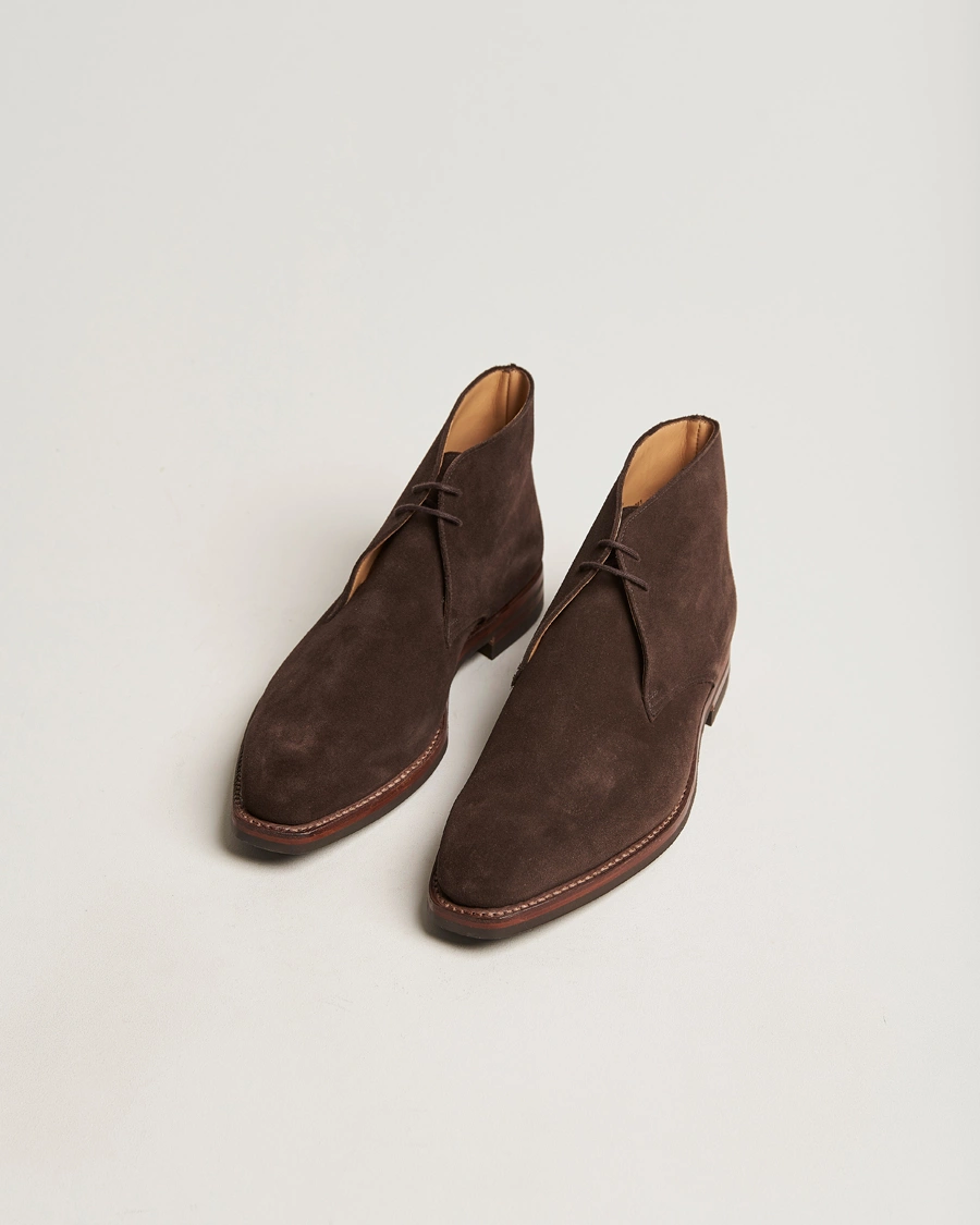 Herr | Kängor | Crockett & Jones | Tetbury Chukka Dark Brown Suede