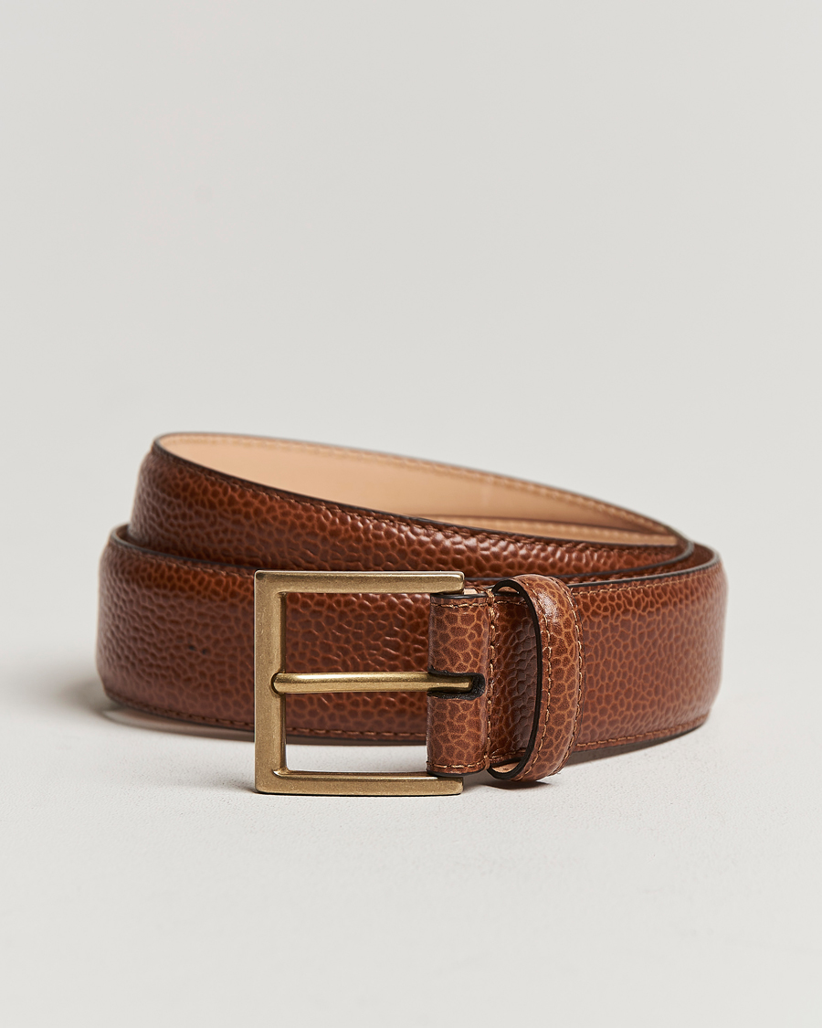 Herr | Bälten | Crockett & Jones | Belt 3,5 cm Tan Grained Calf