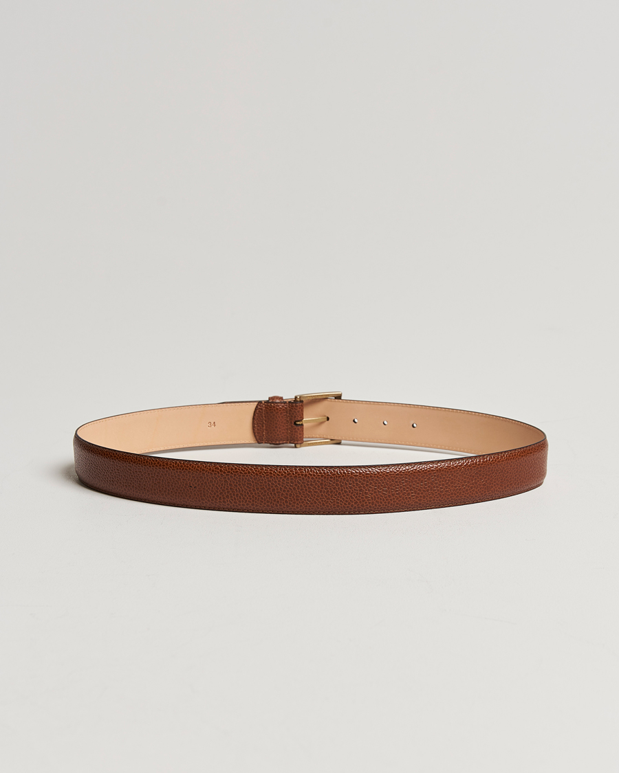 Herr | Accessoarer | Crockett & Jones | Belt 3,5 cm Tan Grained Calf