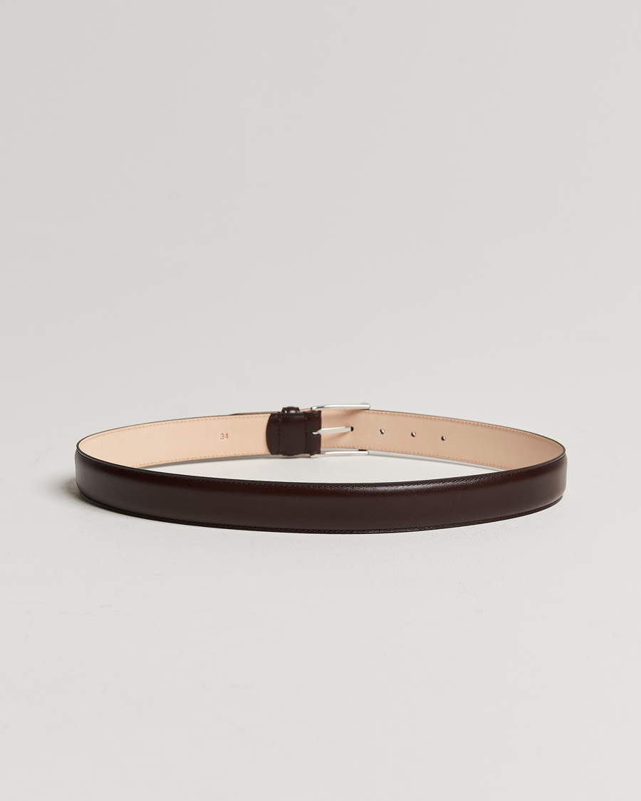 Herr | Bälten | Crockett & Jones | Belt 3,2 cm Dark Brown Calf