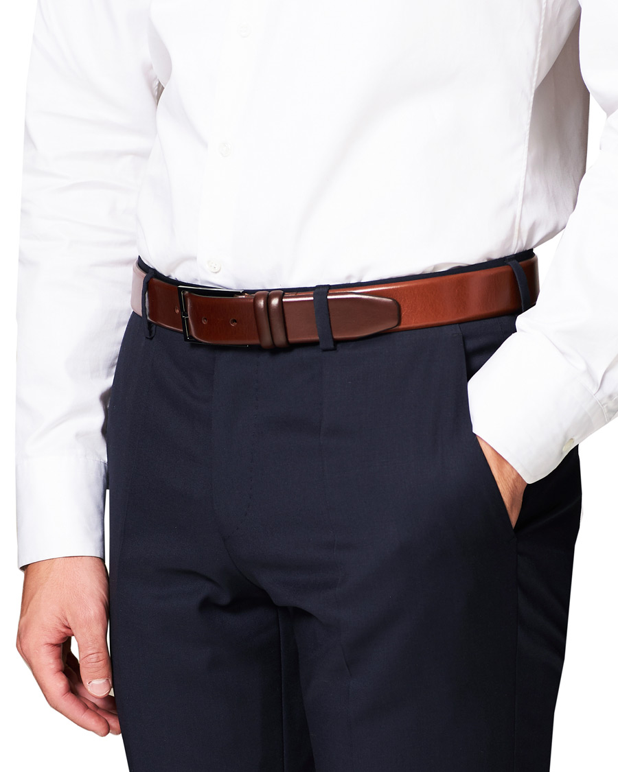 Herr | BOSS Carmello Leather Belt 3,5 cm Medium Brown | BOSS BLACK | BOSS Carmello Leather Belt 3,5 cm Medium Brown