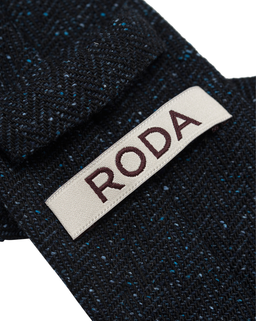 Herr | Roda Herringbone Silk/Wool 7,5 cm Tie Navy | Roda | Herringbone Silk/Wool 7,5 cm Tie Navy