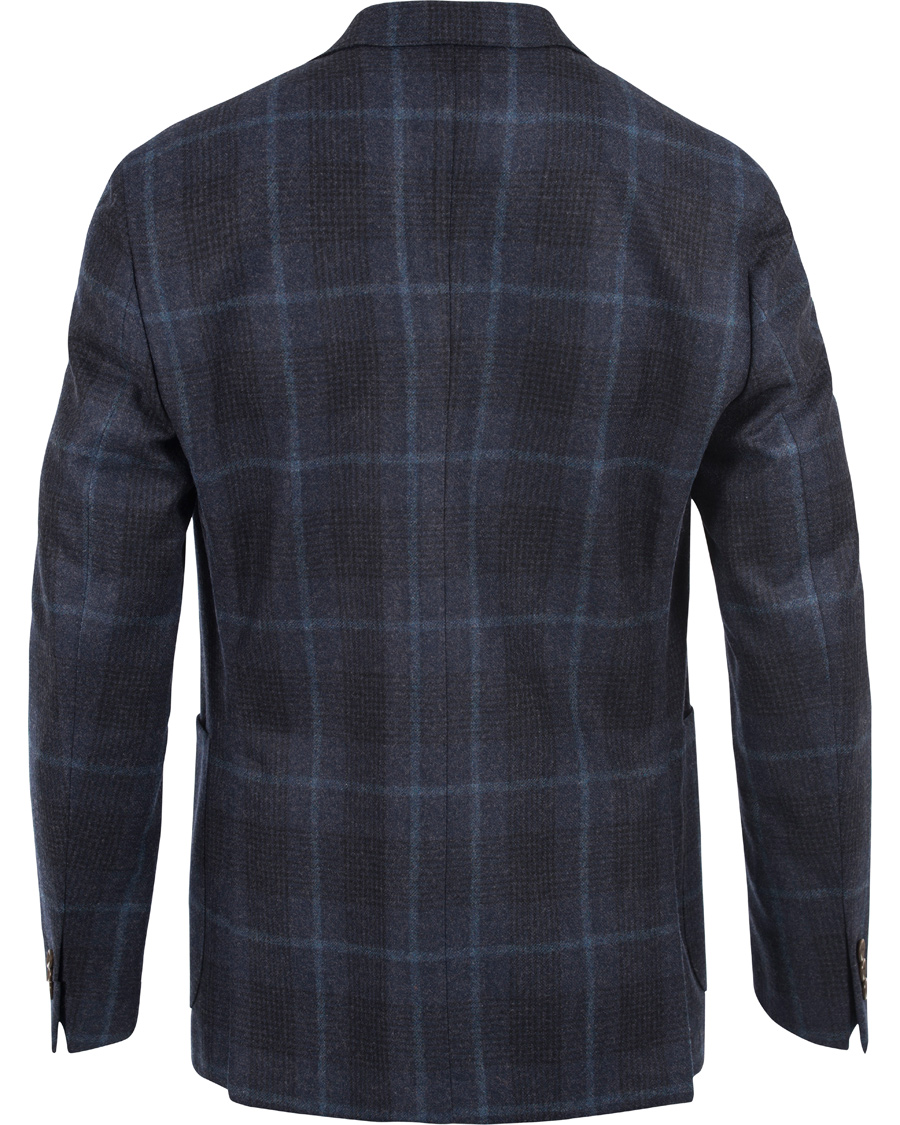 Herr | Kavajer | Boglioli | Dover Patch Pocket Glenncheck Wool Blazer Navy