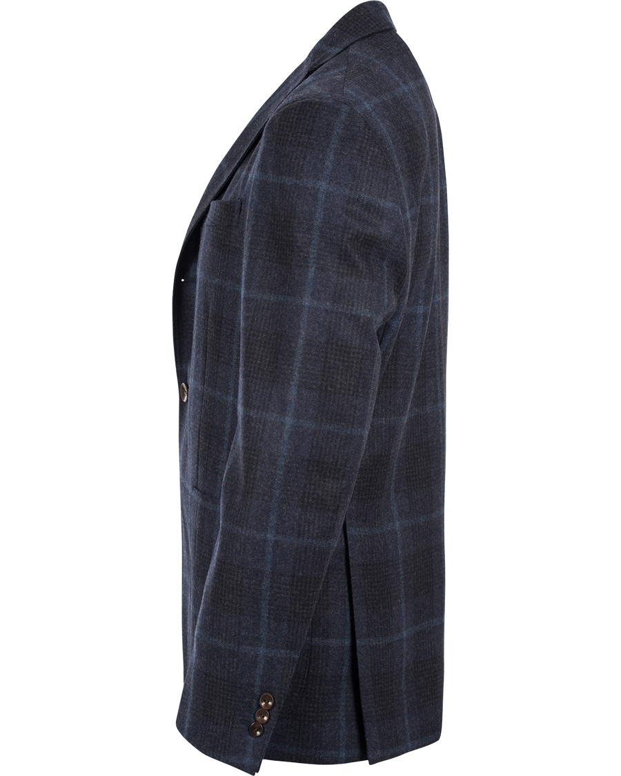 Herr | Kavajer | Boglioli | Dover Patch Pocket Glenncheck Wool Blazer Navy
