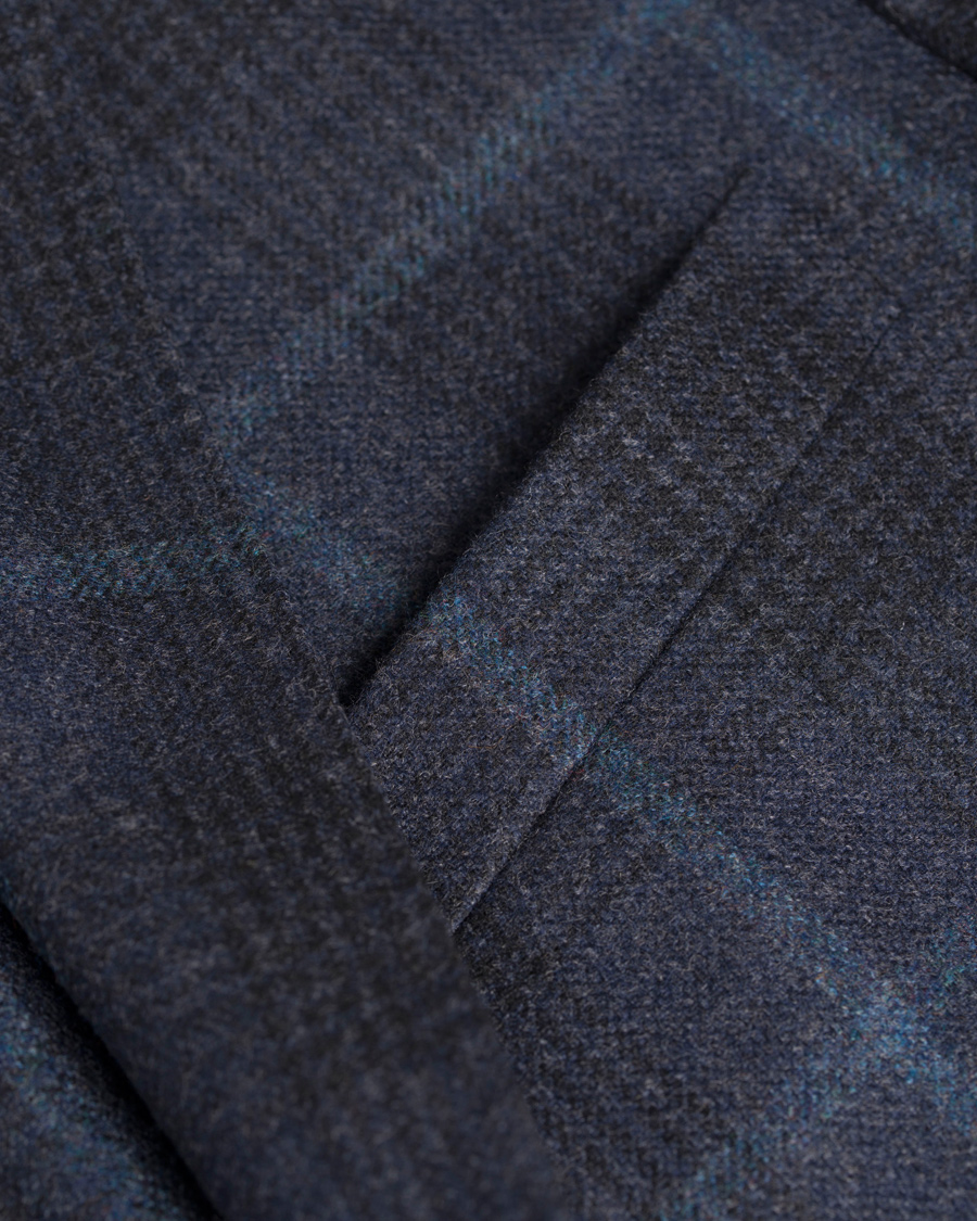 Herr | Kavajer | Boglioli | Dover Patch Pocket Glenncheck Wool Blazer Navy