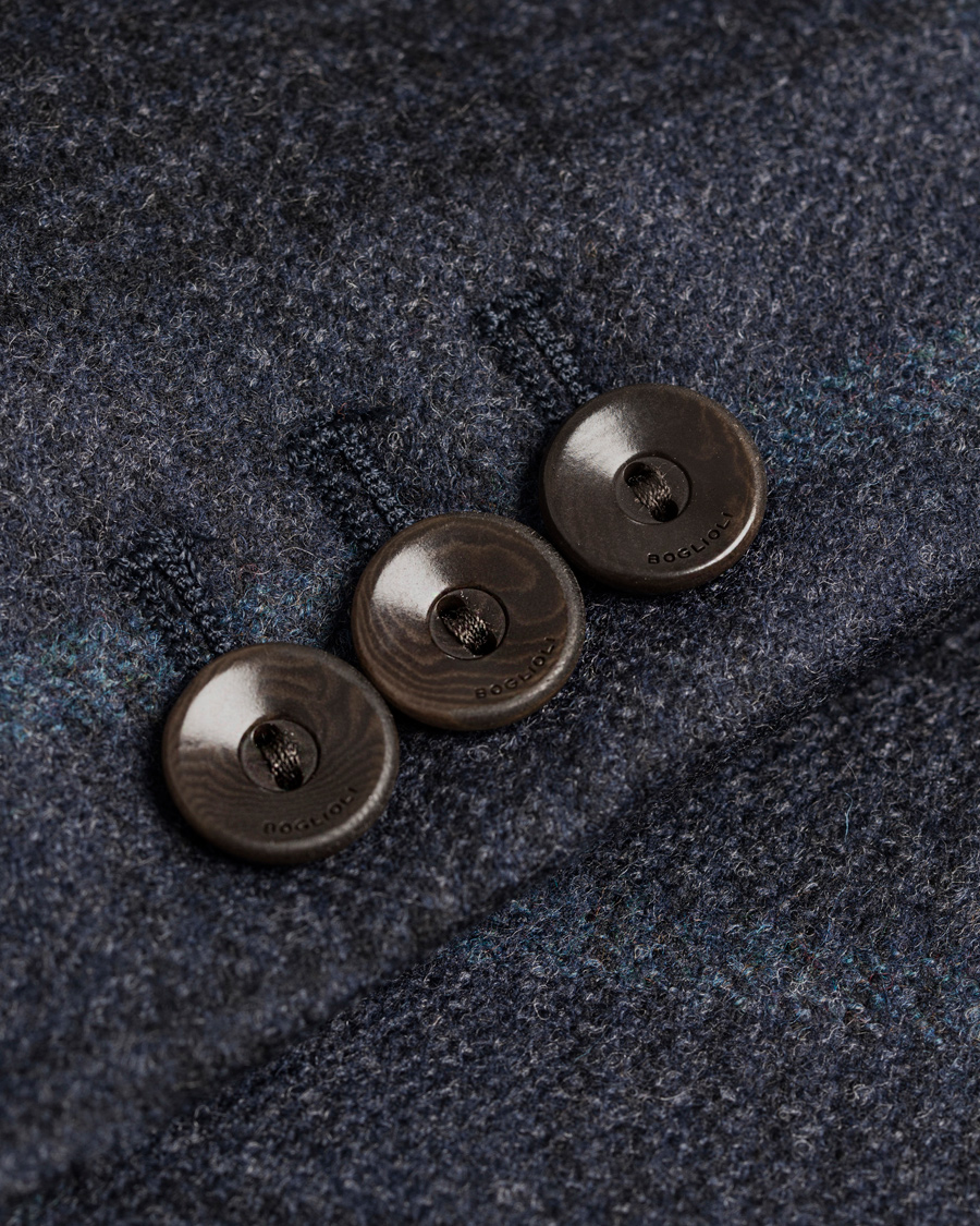 Herr | Kavajer | Boglioli | Dover Patch Pocket Glenncheck Wool Blazer Navy