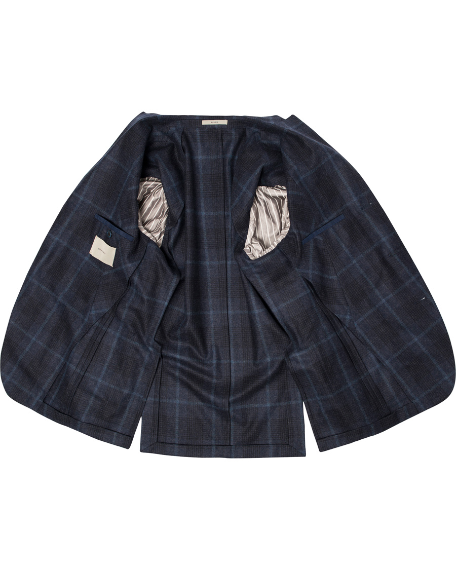 Herr | Kavajer | Boglioli | Dover Patch Pocket Glenncheck Wool Blazer Navy