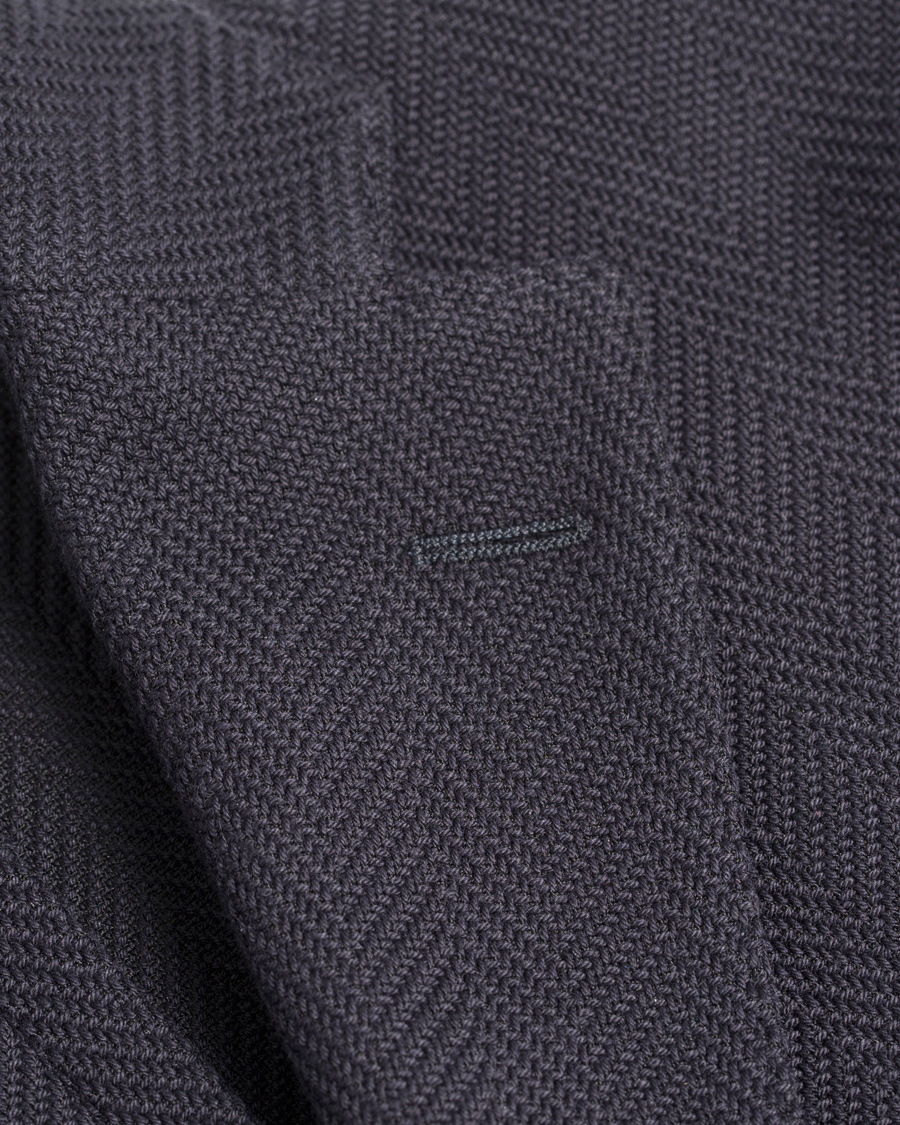 Herr | Kavajer | Boglioli | Dover Patch Pocket Herringbone Blazer Navy