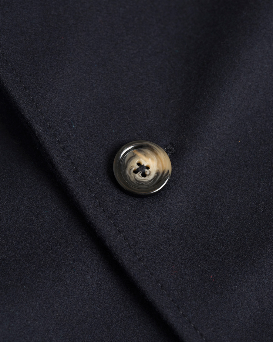 Herr | Jackor | J.Lindeberg | Gavin 56 Stand Up Collar Melton Coat Dark Navy