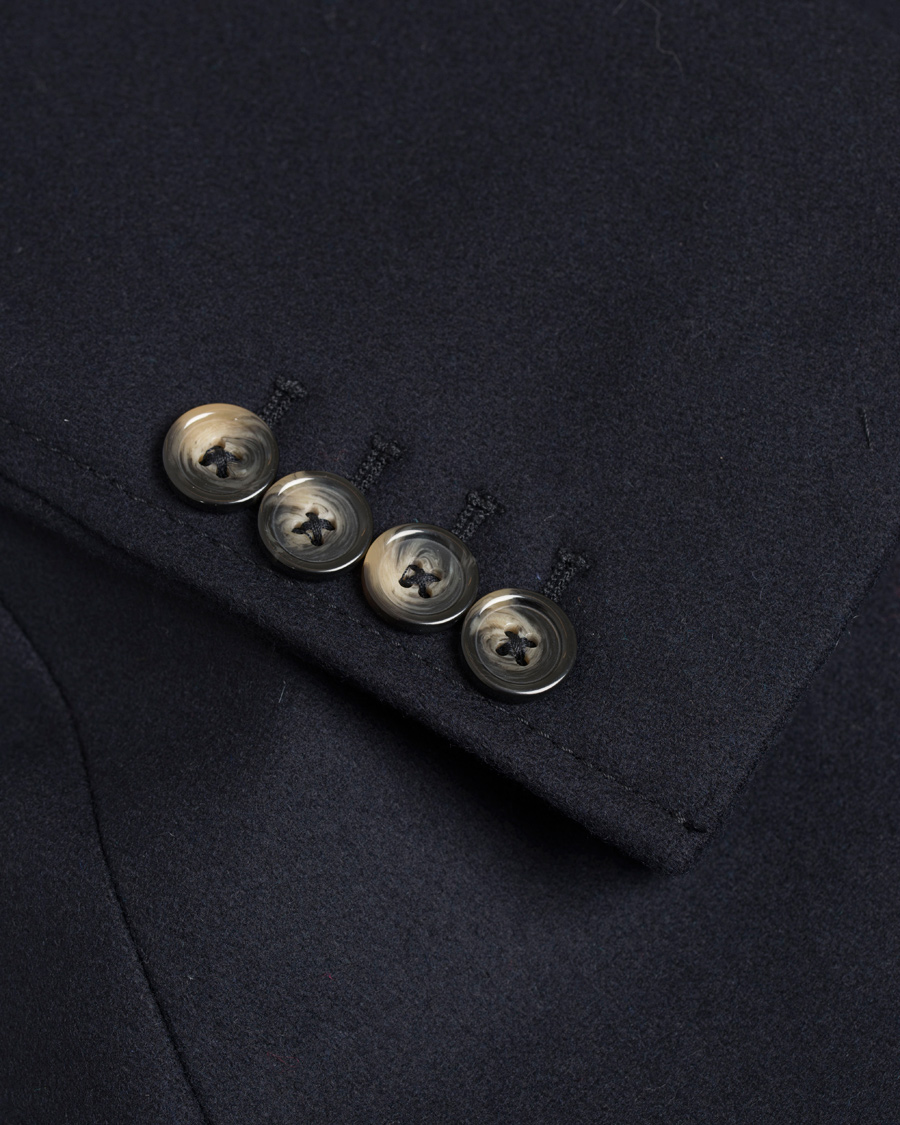 Herr | Jackor | J.Lindeberg | Gavin 56 Stand Up Collar Melton Coat Dark Navy