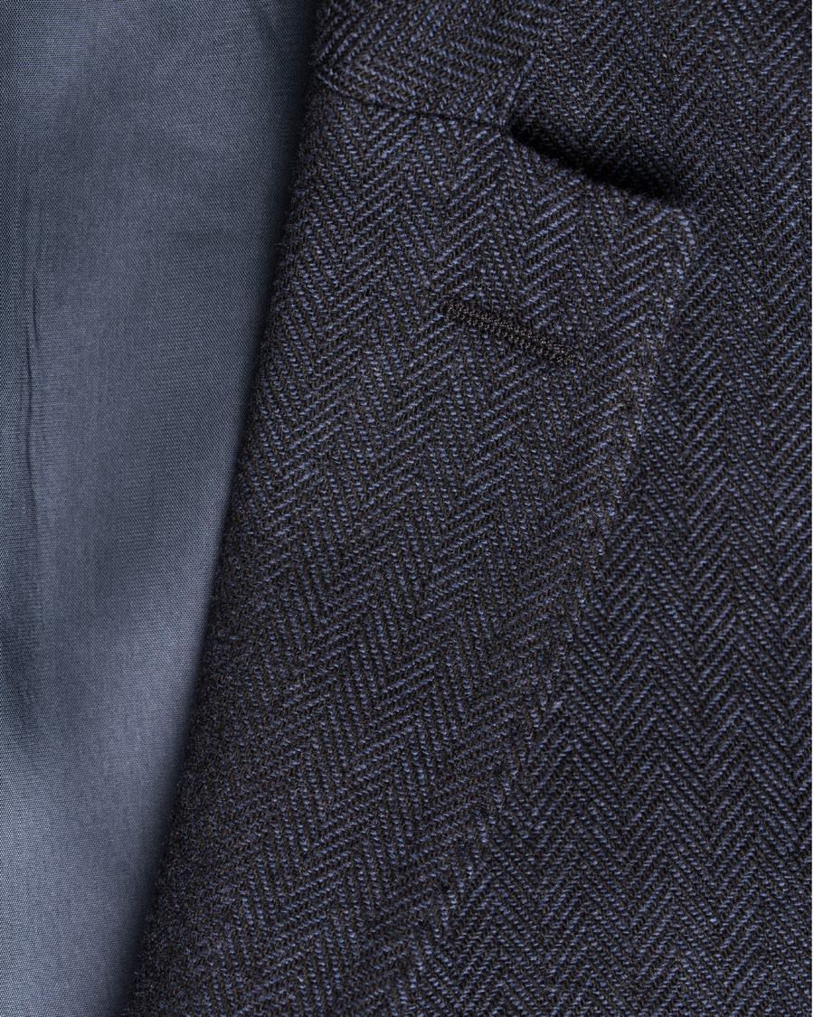 Herr | Kavajer | J.Lindeberg | Hopper Herringbone Blazer Blue Melange