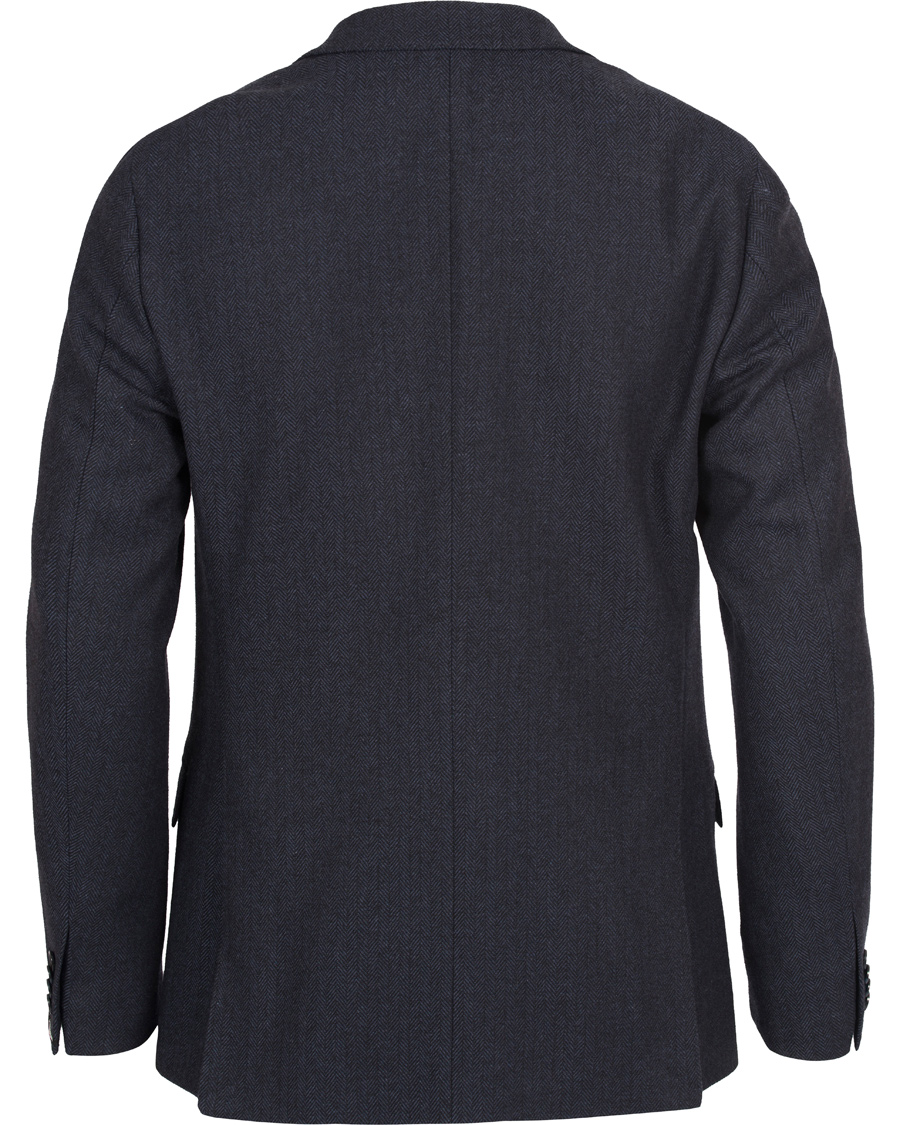 Herr | Kavajer | J.Lindeberg | Hopper Herringbone Blazer Blue Melange