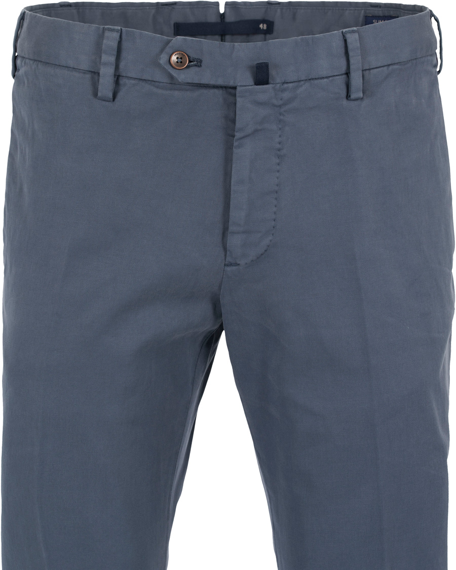 Herr | Byxor | Incotex | Slim Fit Comfort Chino Blue