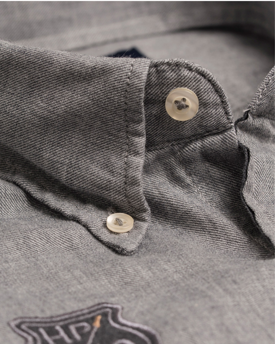Herr | Skjortor | La Martina | Gaston Flannel Shirt Heather Grey