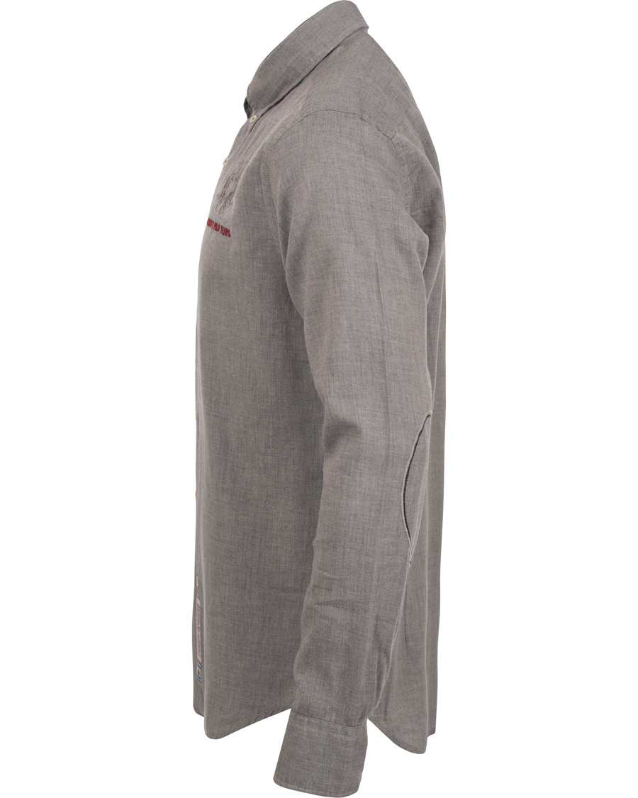 Herr | Skjortor | La Martina | Gaston Flannel Shirt Heather Grey