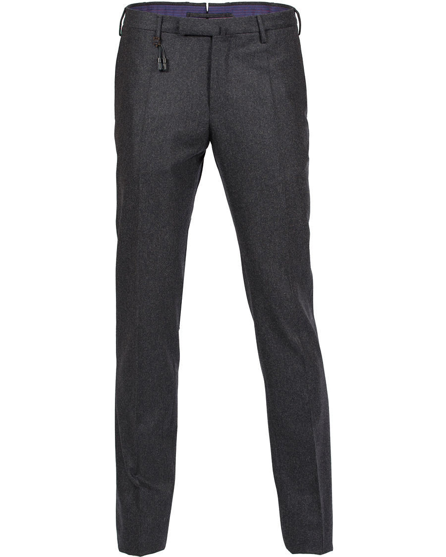 Herr | Byxor | Incotex | Super 100's Flannel Trousers Dark Grey