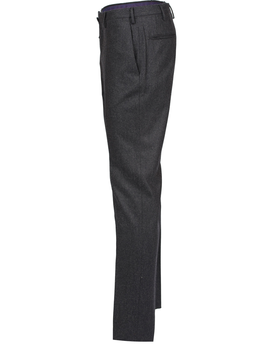 Herr | Byxor | Incotex | Super 100's Flannel Trousers Dark Grey