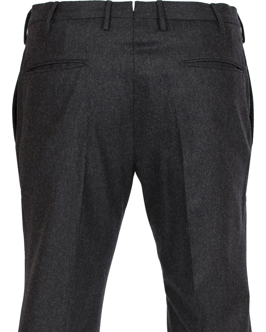 Herr | Byxor | Incotex | Super 100's Flannel Trousers Dark Grey