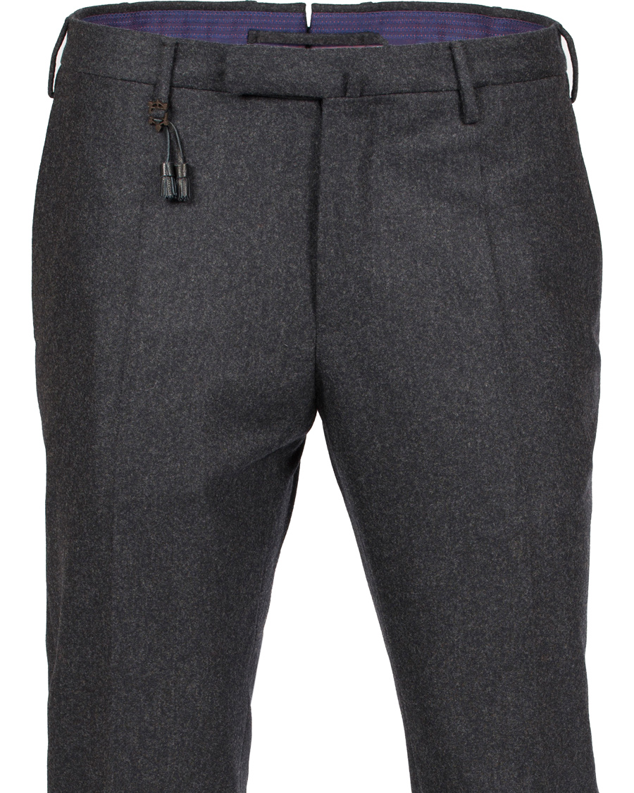 Herr | Byxor | Incotex | Super 100's Flannel Trousers Dark Grey