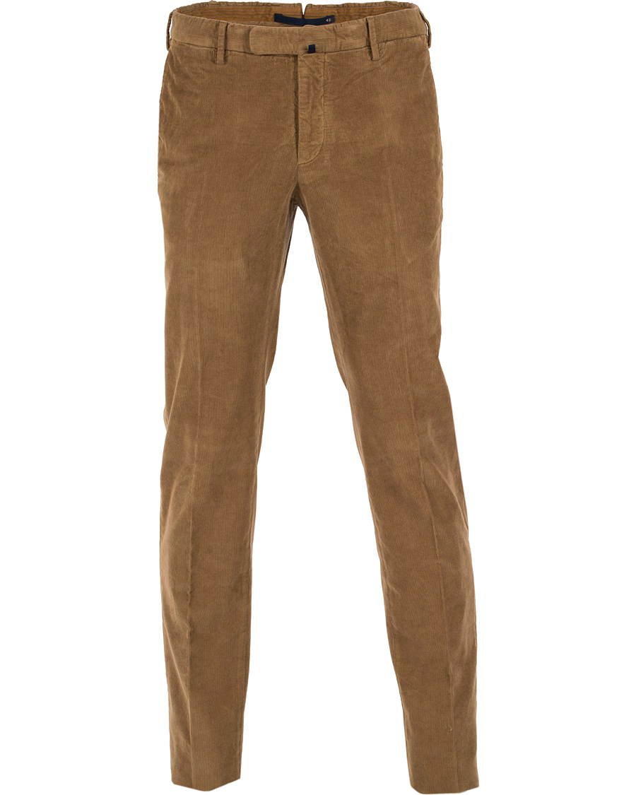 Herr | Byxor | Incotex | Garment Dyed Corduroy Trousers Light Brown