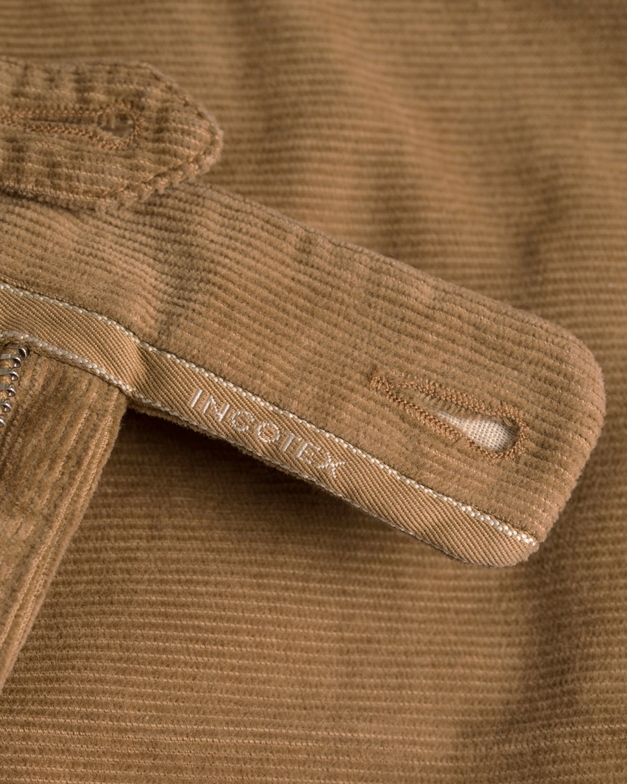 Herr | Byxor | Incotex | Garment Dyed Corduroy Trousers Light Brown